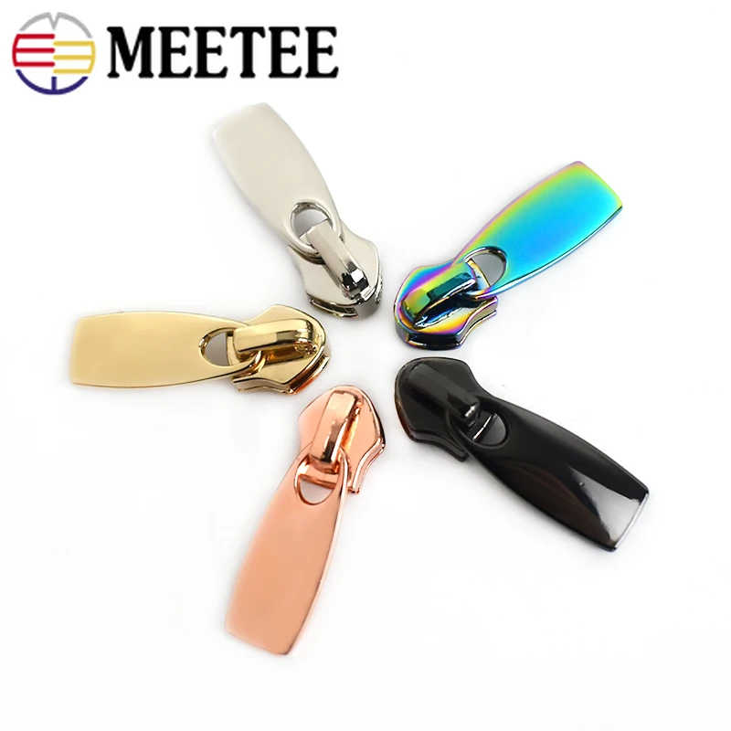 

Meetee 20pcs 5# Zipper Silder For Nylon Zip for Jacket Pocket Zippers Head Puller DIY Zips Repair Replacement Sewing Accessories