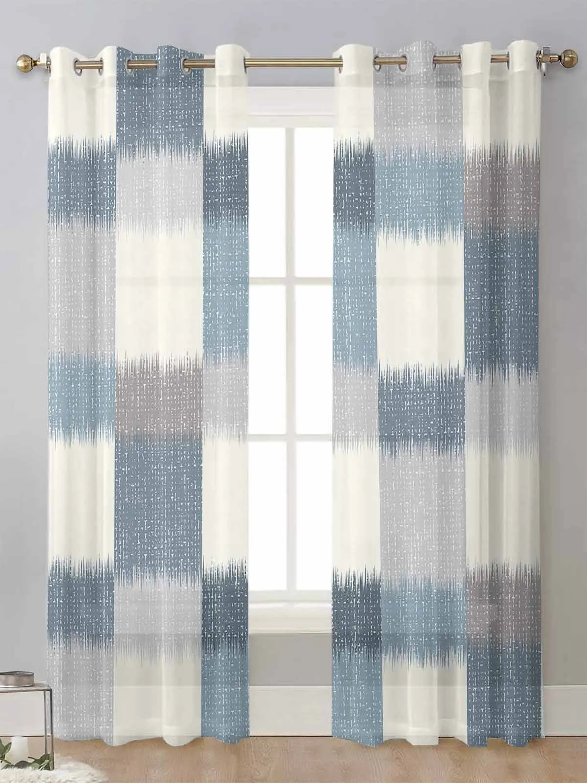 

Modern Abstract Art Sheer Curtains For Living Room Window Screening Transparent Voile Tulle Curtain Cortinas Drapes Home Decor