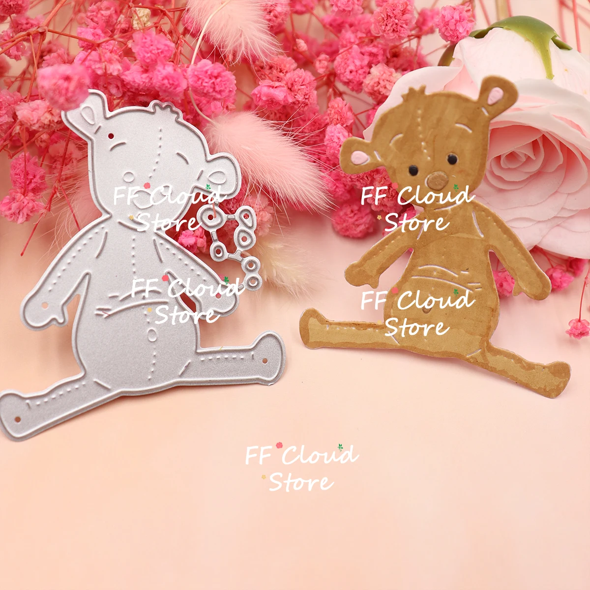 Рождественский медведь штампы для скрапбукинга альбом форма из углеродистой