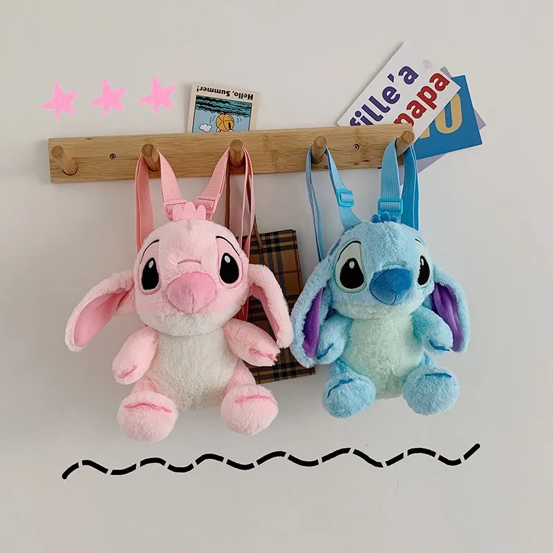 

Disney Stitch Bag Cartoon Cute Doll Small Backpack Children Small School Bag Plush Small Bag Children's Holiday Gift Backpack