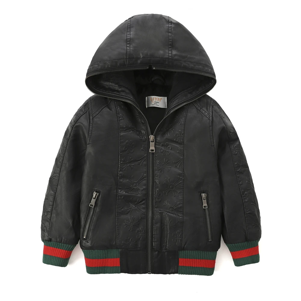 

Children PU Leather Bomber Jacket Casaco Infantil Baby Boys Winter Coat Kids Spring Solid Outerwear