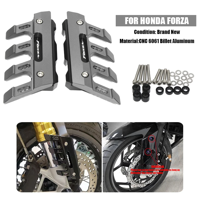 

Available in 5 Colors For Honda Forza 125 250 300 350 Motorcycle CNC Aluminum Front Fender Slider Protection Guard Accessories