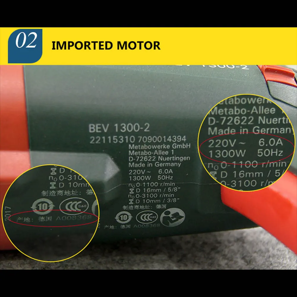 Электрическая шлифовальная машина для труб 220 В 1300 Вт 18-45 мм обработки из