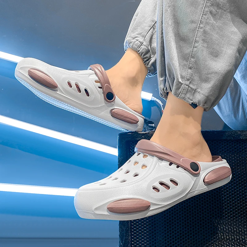 Сланцы мужские из ЭВА повседневные сандалии на толстой подошве прочные пляжные