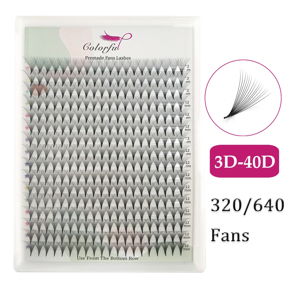 3D-20D XXL Мега Лоток 320/640 Вентиляторы Promade Volume Fans Острый узкий стержень Тонкая