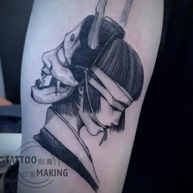 

Японское кимоно для девушек, водонепроницаемые тату-наклейки для женщин и мужчин, для слепых девушек, для рук и бедер, тела, Временные татуировки, оптовая продажа