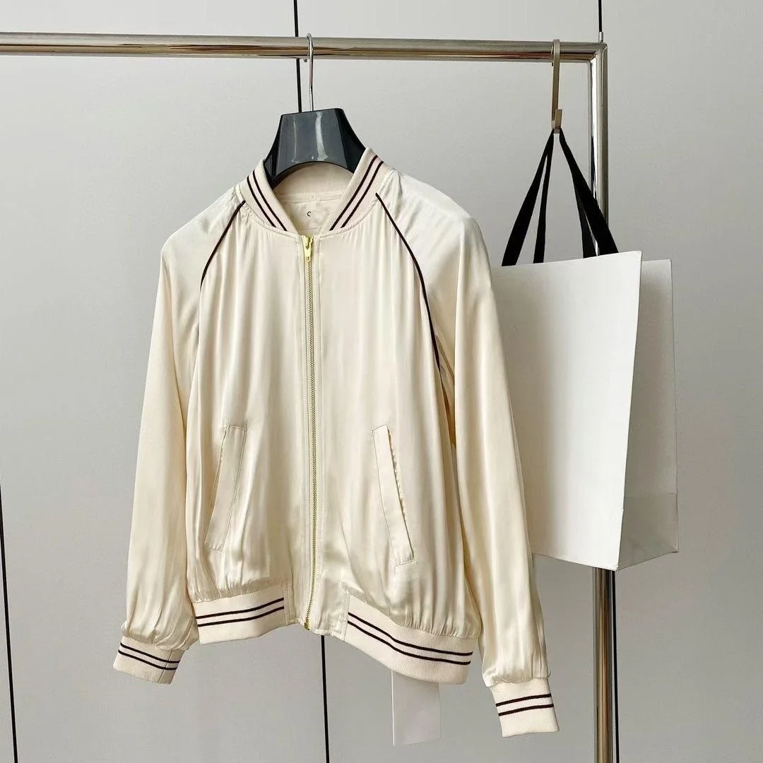 

2023 Autumn New American Baseball Jacket Spring Champagne Long Sleeve