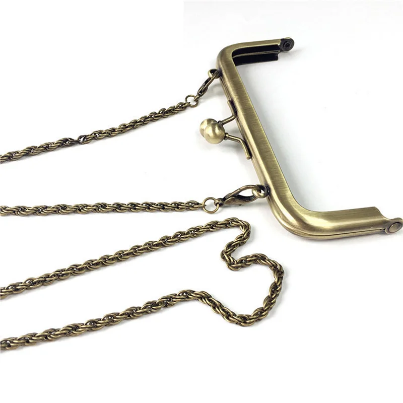 10pcs/lot 120cm Metal Chain Handle with Buckle for Handbag Purse DIY Handles Clasps Shoulder Straps Bag Parts Accessories