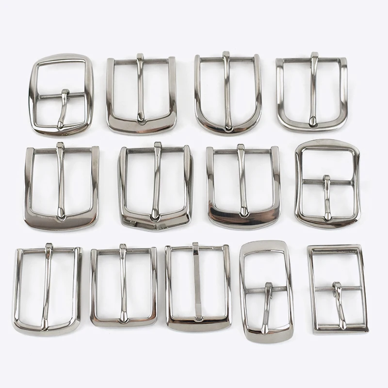

Meetee 1pc ID35mm/ID40mm Solid Stainless Steel Belt Buckle Smooth Pin Buckles Trouser Belt Clip LeatherCrafts Band Hook Head