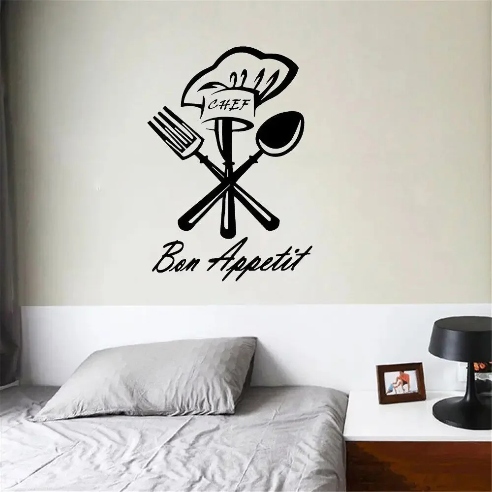Шеф-повар Бон Appetit кухонная наклейка на стену виниловая для кафе ресторана