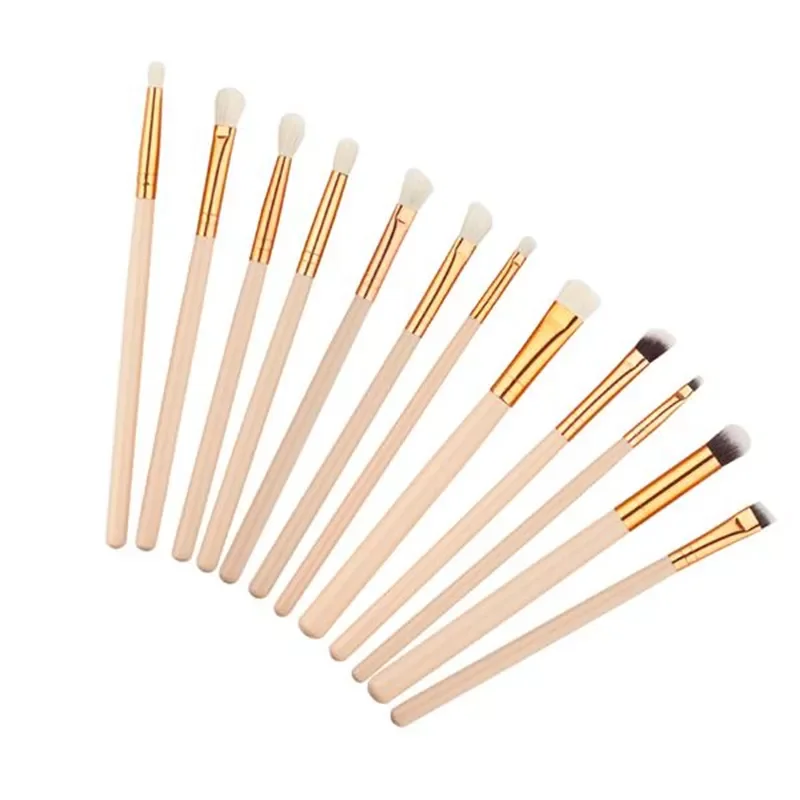 

NEW2023 12pcs Women makeup brush set Wool & Nylon Bristle Cosmetic Makeup Brush Set foundation eyeshadow eyebrow eye make up