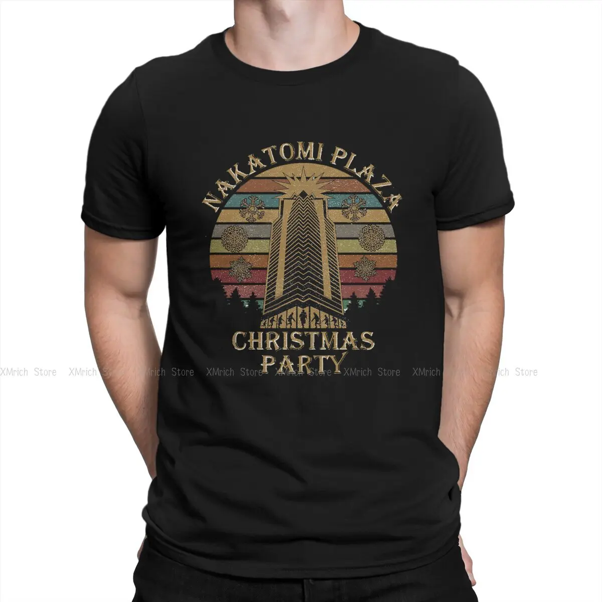 

Unique Nakatomi Plaza Christmas Party T-Shirts for Men T Shirts Die Hard Movie Christmas Party 1988 Bruce Willis Clothes