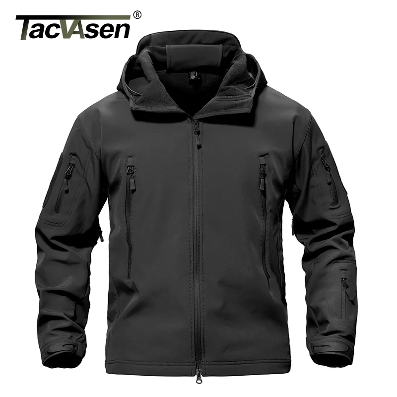 

Solid Waterproof Fleece Lined Jacket Mens Tactical Jacket Softshell Outwear Coat Windbreaker Outdoor Clothes Males