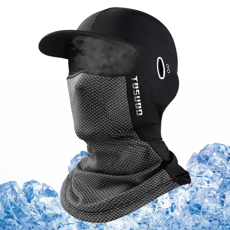 

Чехол для лица из ледяного шелка, зеркальная защита, головной убор из ледяного шелка для мужчин и женщин, для езды на велосипеде, альпинизма, бега, мотоцикла