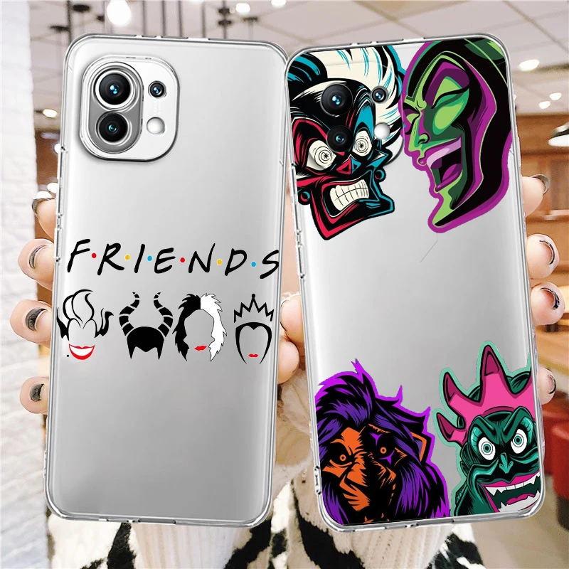 

Phone Case For Xiaomi Mi 12S 12X 12 11 11T 11i 10T 10 Pro Lite Ultra 5G 9T 9SE 8 Disney Villain Queen Cool Transparent Cover