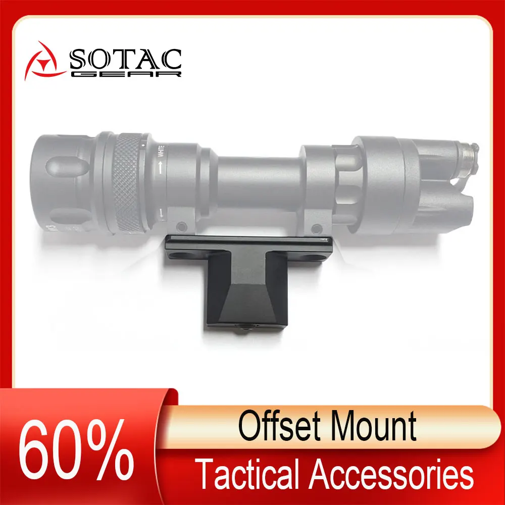 

SOTAC Tactical Scout Light Offset Mount Flashlight for Surefir M951 M952 Fit 20mm Picatinny Rail Weapon Rifle Accessories