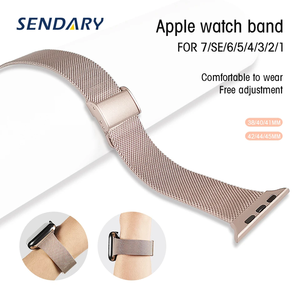 Slim Watch Band for Apple Watch SE 7/6/5/4/3/2/1 38MM 40MM 41MM Metal Bracelet Loop Strap 42MM 44MM 45MM Wrist Watchband
