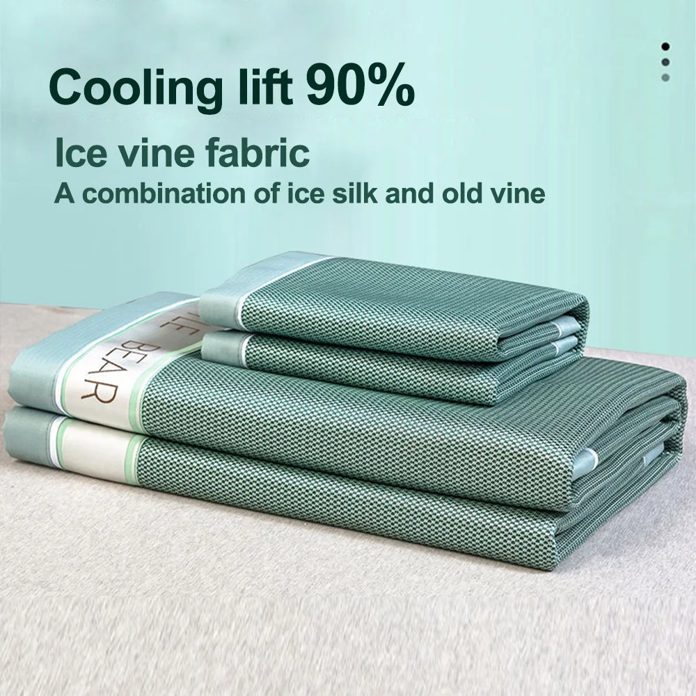 

Summer Ice Silk Rattan Mat Home Beddings Air Conditioner Soft Cool Mat Mattress Cover Bedspread on The Bed Linen Set Sheets