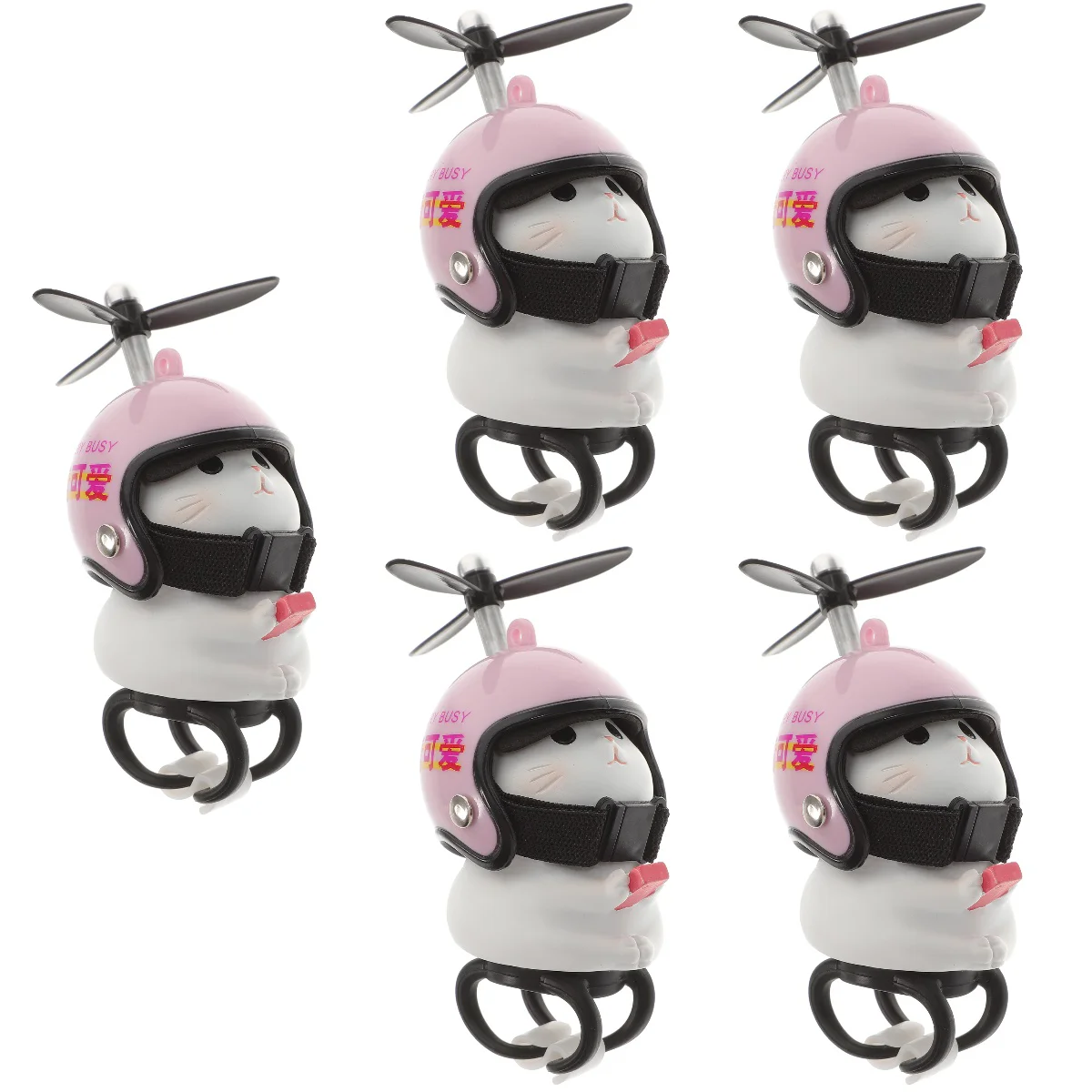 

5x Portable Resin Replacement Bike Kids Bicycles Accessory Cat With Motorcycle Handlebar Ornament