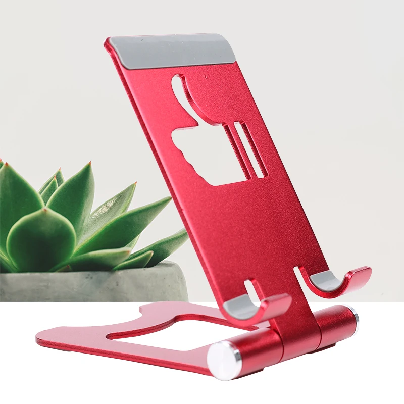 

High Quality Smartphone Holder Stands Single Folding Portable Mobile Phone Holder for Desktop Aluminum Alloy Lazy Bracket