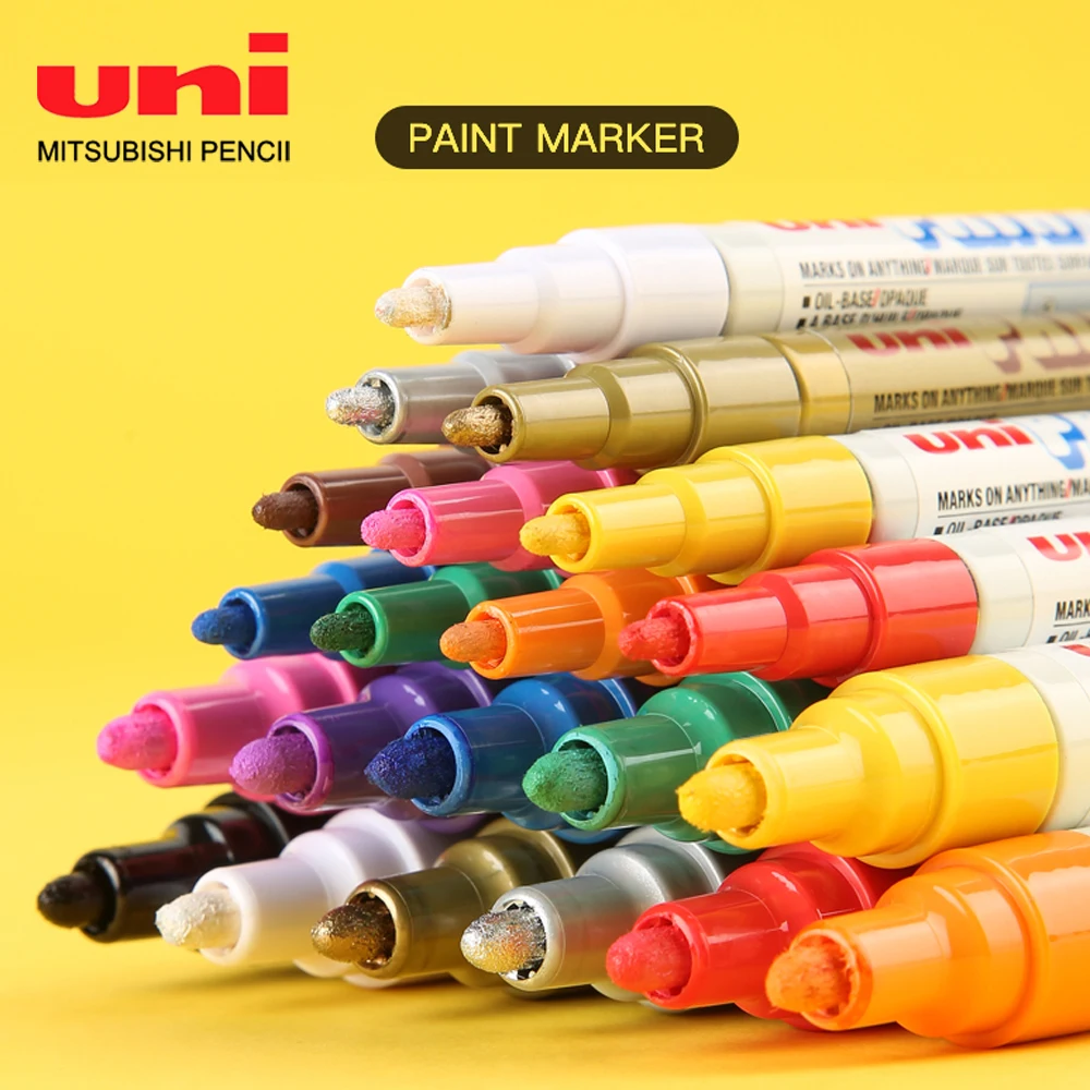 

1 Japan Uni Color Paint Pen PX-21/20 Thickness Marker Pen Waterproof and Fade-resistant Graffiti Paint Art Supplies Stationery