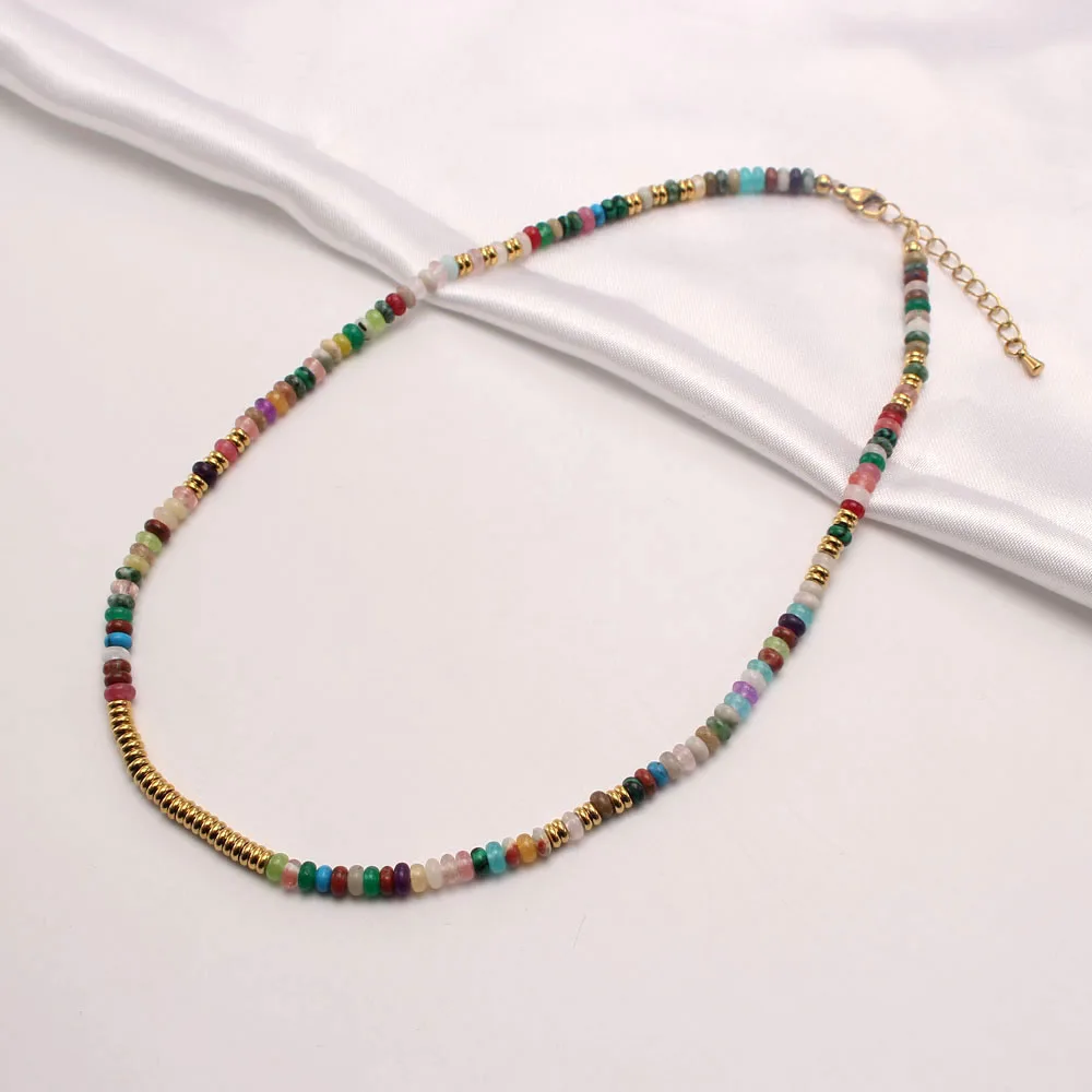 

MHS.SUN Boho Handmade Natural Stone Choker Necklaces Miyuki Beads Clavicle Chain For Women Stackable Jewelry Accesorios