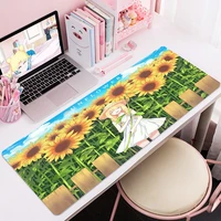 sunflower girls mouse gamer desk rubber keyboard office tables mause pad mousepad anime carpet gaming accessories cabinet mats