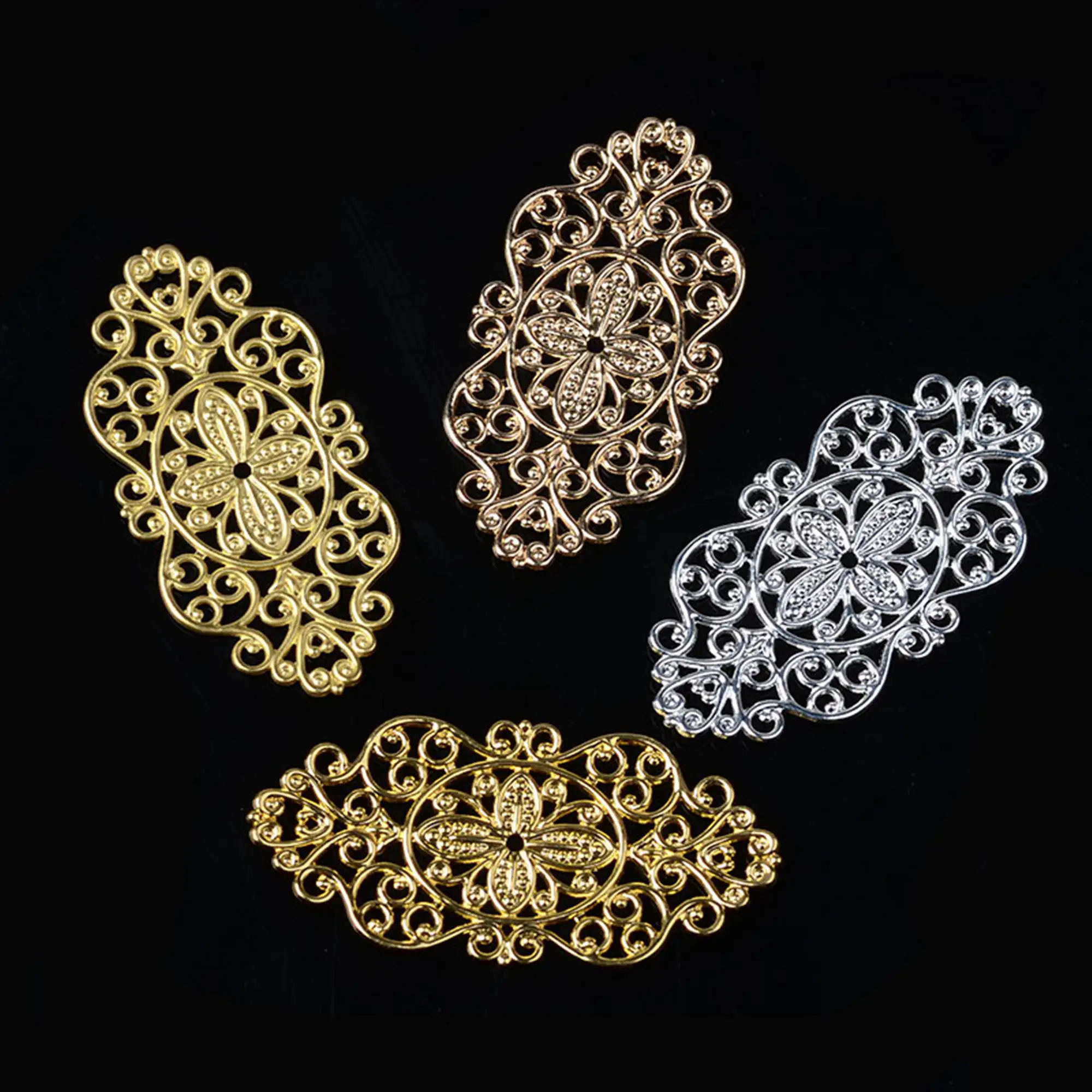 

10 шт./лот подвеска в виде алмазного узора из чистой меди, античный свадебный головной убор, Шпилька для волос, аксессуары из материала «сдела...