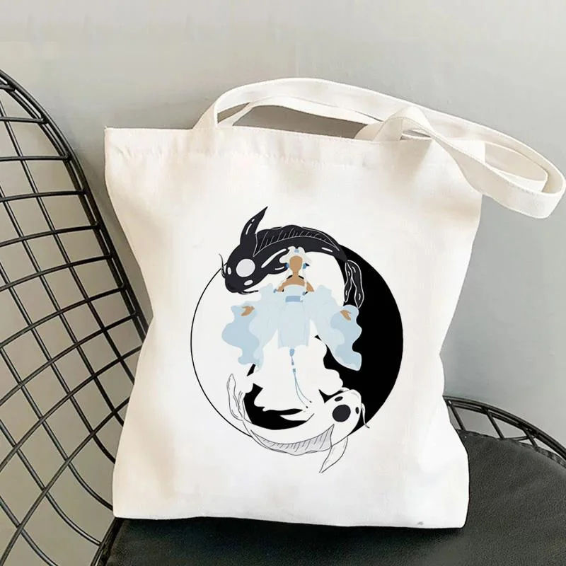 

Avatar The Last Airbender, Женская Холщовая Сумка для покупок, Джутовая сумка, сумка из переработанной ткани, сумка-тоут, сумка-шоппер на шнурке, сумка-ш...