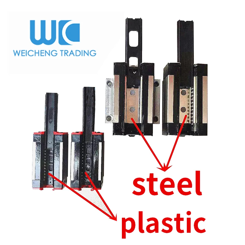 Квадратный линейный направляющий рельс 100-1150 мм + 4 шт. каретки HGH30CA HGW30CC из