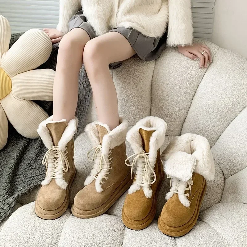 Женские ботильоны с плюшевой подкладкой размер 4 - 10 цвет в ассортименте