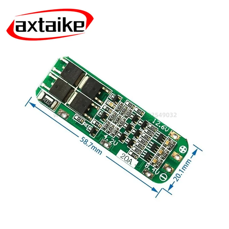 Литий-ионный аккумулятор 3S зарядное устройство 18650 20 А Стандартная плата для