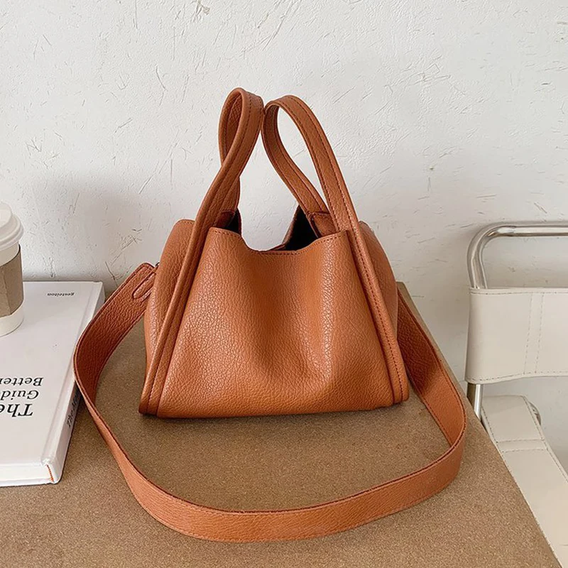 

Genuine Leather Handbags for Women 2023 Designer Luxury Free Shipping Summer Shoulder Bucket Bag Ladies Purses Crossbody Bags