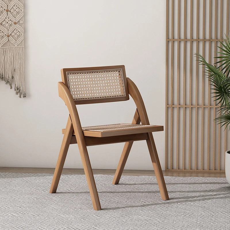 

Дизайнерские обеденные стулья из ротанга в скандинавском стиле, современный деревянный стул для гостиной, ресторана, балкона, сада, мебель для столовой