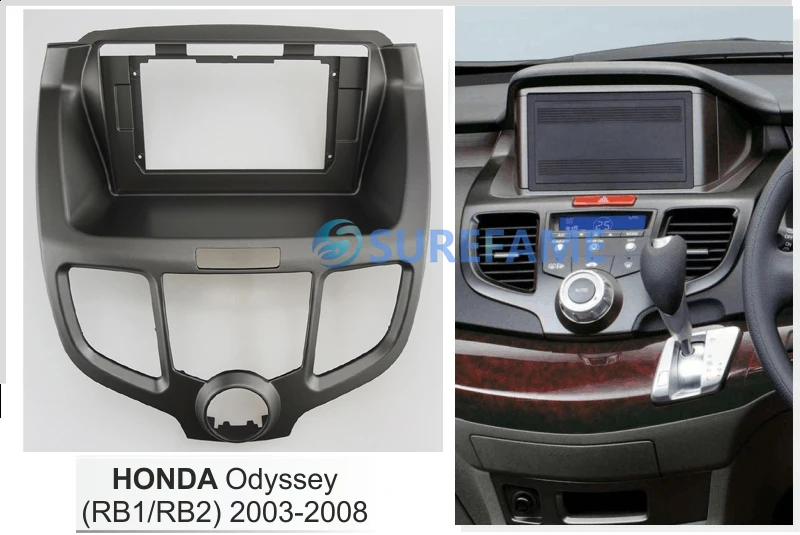 10.1-дюймовая автомобильная радиопанель для HONDA Odyssey (RB1/RB2) 2003-2008 Комплект для установки панели приборов Фасция Консольный адаптер Обрамление панели
