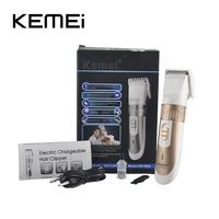 kemei km 9020 professional electric hair clipper trimmer titanium blade hairclipper cutting machine shearer with limit combs eu