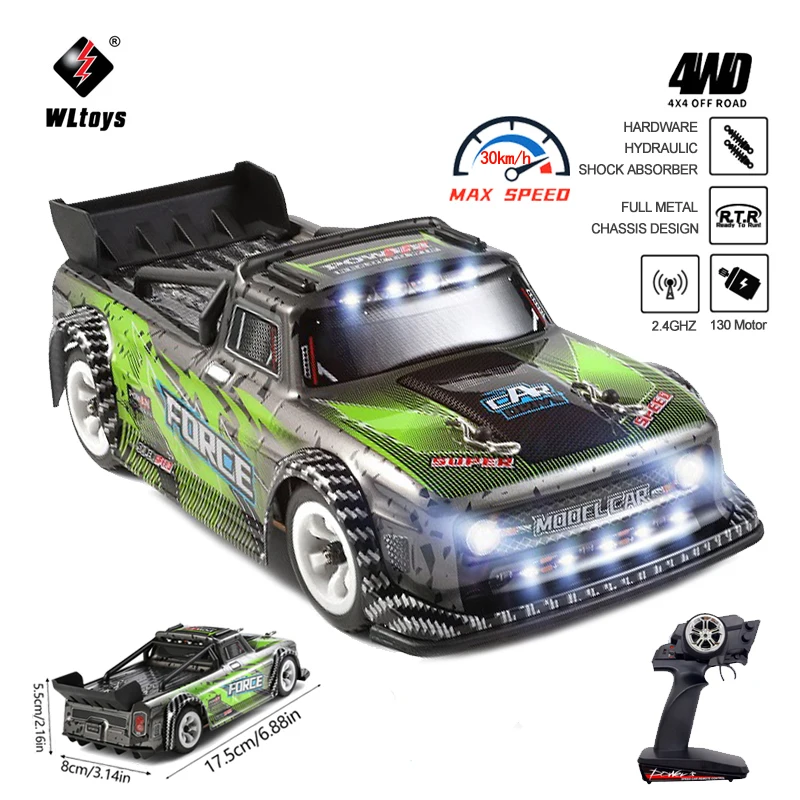 Park10toy WLtoys K989 Модернизированный 284131 1/28 со светодиодной подсветкой 2,4G 4WD 30 км/ч мини электрический высокоскоростной внедорожный Дрифт RC автомобиль подарок