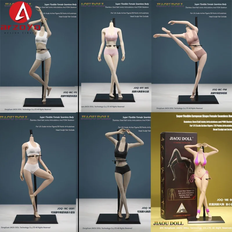 В НАЛИЧИИ JIAOU DOLL 1/6 женское бесшовное тело экшн-фигурка европейской азиатской
