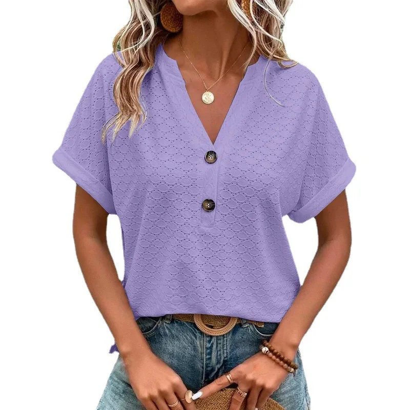 

Womens Female Fashion Short Sleeve blouse Shirts Tops New styles 2023