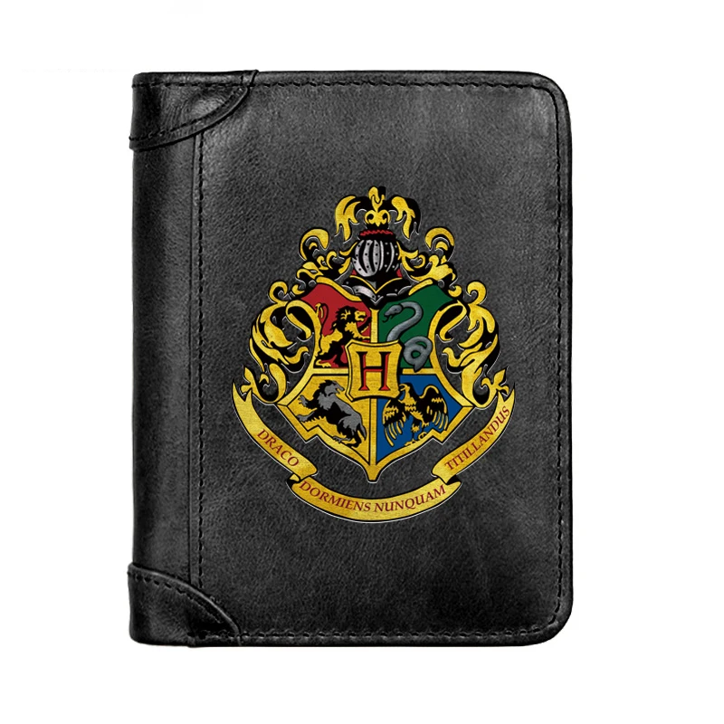 

Роскошный волшебный мужской кошелек из натуральной кожи с принтом знаков, классический Карманный Тонкий держатель для карт, мужские коротк...