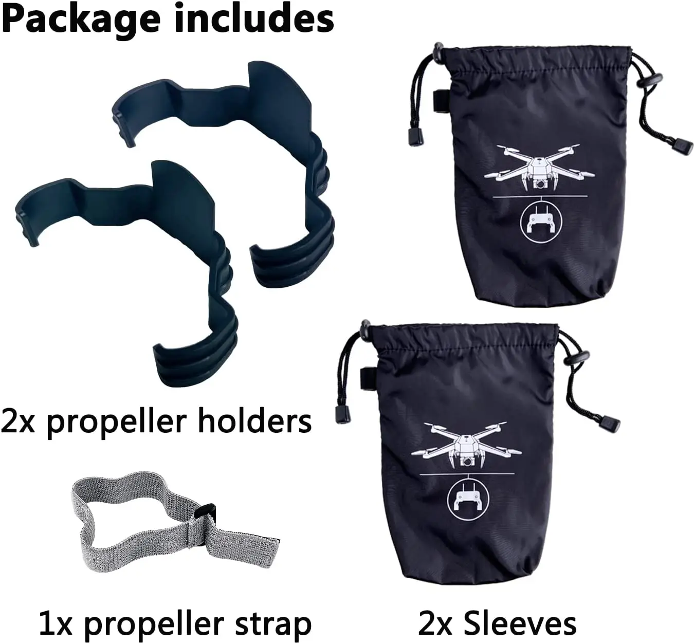 Aircraft Sleeve And  Propellers Holder Strap And Protector Guard Strap for DJI Mini 3 Pro Drone and Mini 3 Pro Controller