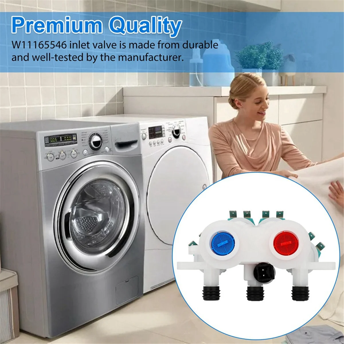 Впускной клапан для стиральной машины Whirlpool Kenmore Crosley W 11165546 В 11096267 Аксессуар