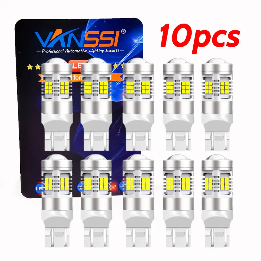 10x T20 7440 7443 7443-Srck W21W W21/5W светодиодный лампы для указателей поворота резервный