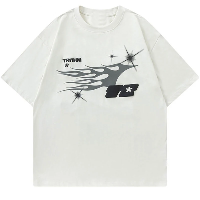 

Hip Hop Oversized T Shirt Men Harajuku Letter Graphic Print Punk Gothic Tshirt 2023 Fashion Summer Cotton Loose Tee Shirts Tops