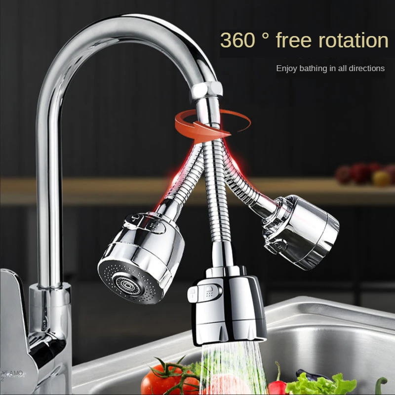 

360°rotating Booster Faucet Splash-proof Water Nozzle Universal Universal Joint Extender Shower Water Purification Filter Nozzle
