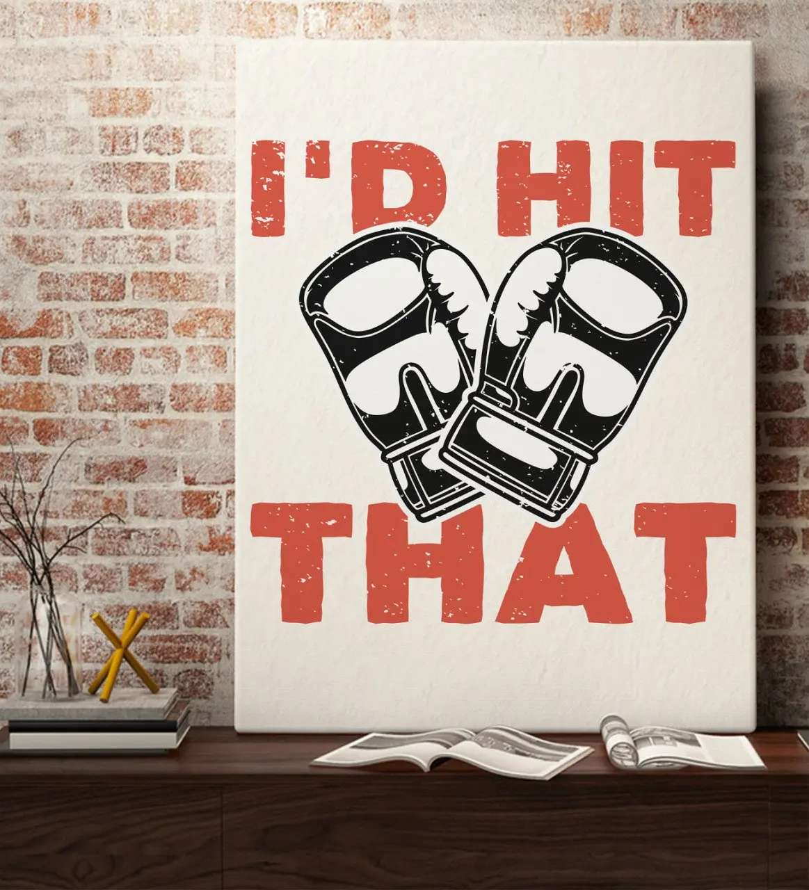 

BK подарок I 'd Hit That спроектированный холст стол 70x100cm-1