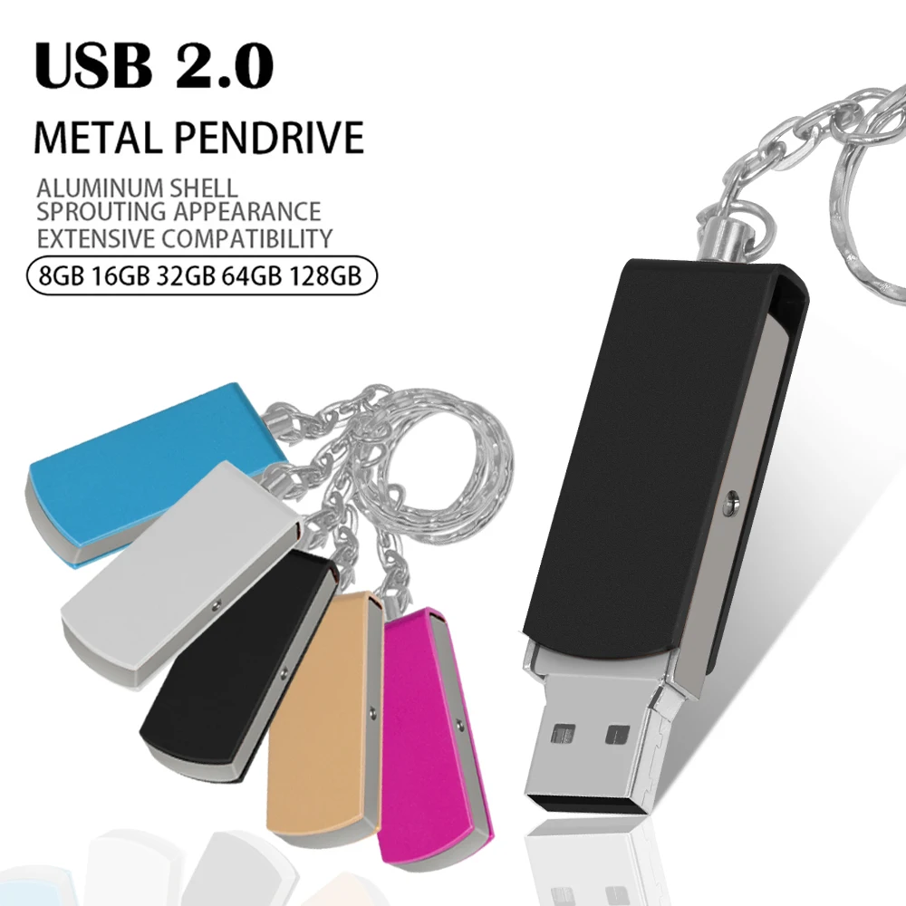 

Metal usb flash drives shockproof USB2.0 128GB 64GB High-Speed Pendrive for PC 32GB 16GB 8GB Waterproof pen drive for business