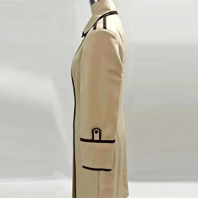 Фото A;3\v,7'd/APH Костюм для косплея по игре Axis Powers Hetalia, персонаж Иван Брагинский, бежевый тренч с белым шарфом, полностью сшитый;4'v,6\h/ №1
