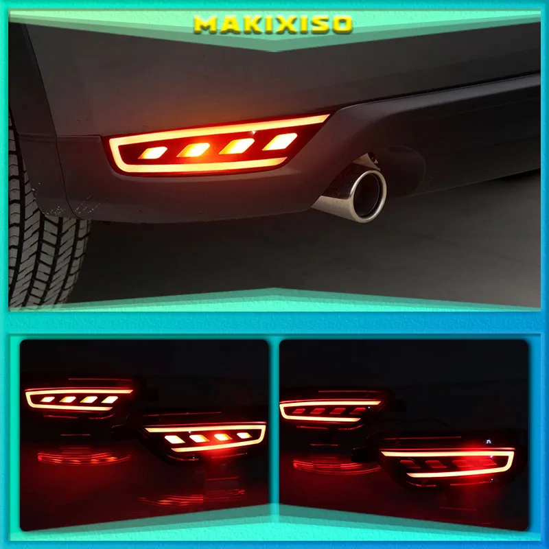 2Pcs For Mazda CX-5 CX5 2017 2018 2019 LED Rear Reflector Taillight Fog Lamp Rear Bumper Light Brake Light Turn Signal Lamp