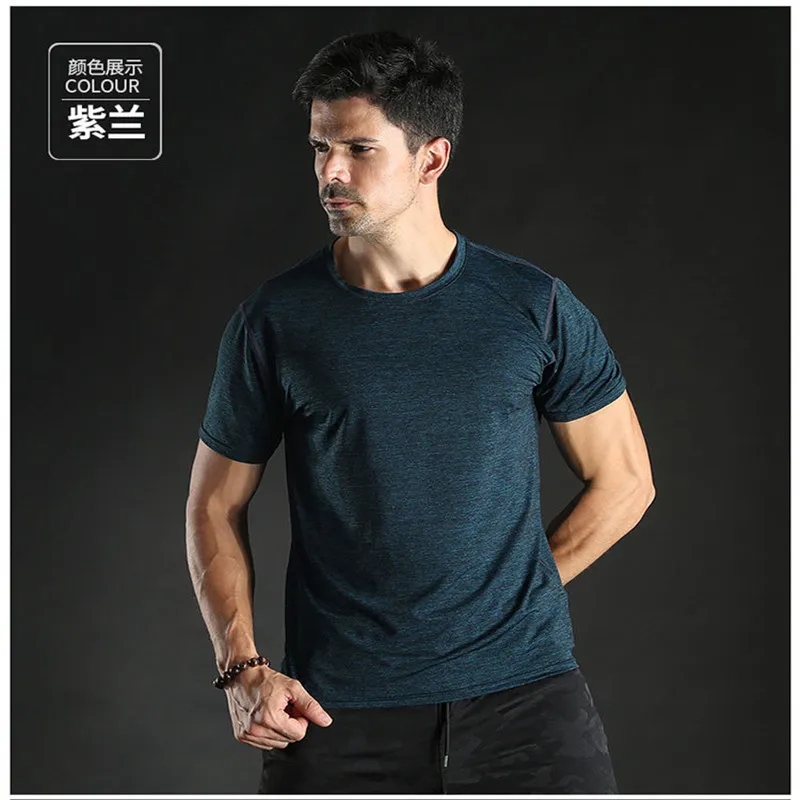 

5208-R- Short-sleeved t-shirt men's summer new lapel cotton loose five-point sleeve polo shirt